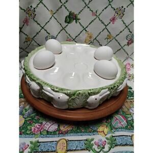 Easter Rabbit Egg Plate holder by Linens N Things